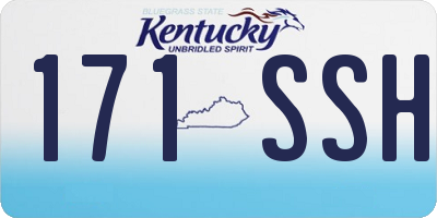 KY license plate 171SSH