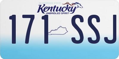 KY license plate 171SSJ