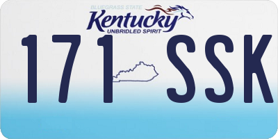 KY license plate 171SSK