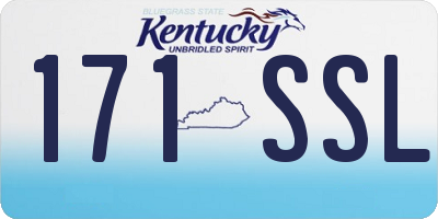 KY license plate 171SSL