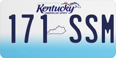 KY license plate 171SSM