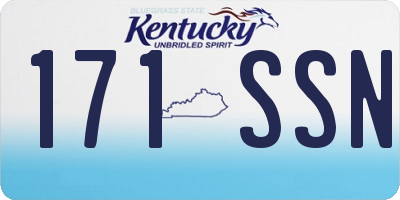 KY license plate 171SSN