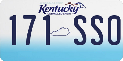 KY license plate 171SSO