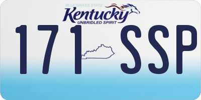 KY license plate 171SSP