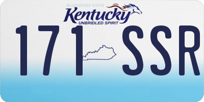 KY license plate 171SSR