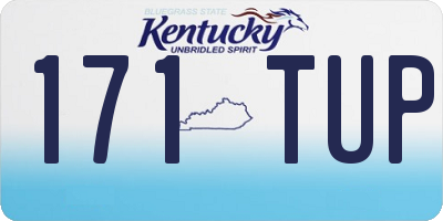 KY license plate 171TUP