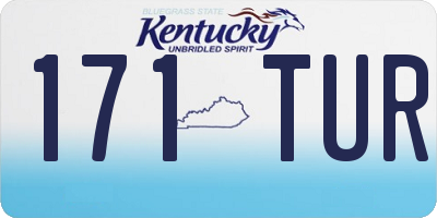 KY license plate 171TUR