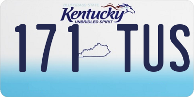 KY license plate 171TUS