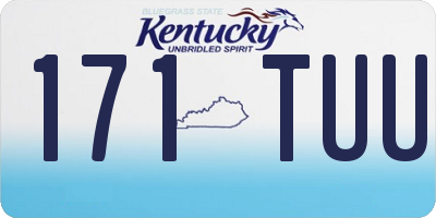 KY license plate 171TUU