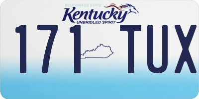 KY license plate 171TUX