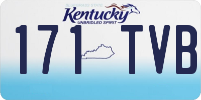 KY license plate 171TVB