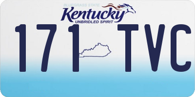 KY license plate 171TVC