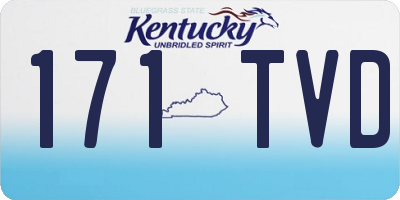 KY license plate 171TVD