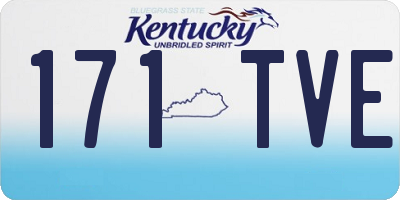 KY license plate 171TVE
