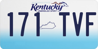 KY license plate 171TVF
