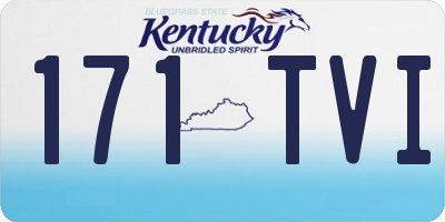 KY license plate 171TVI