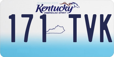 KY license plate 171TVK