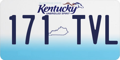 KY license plate 171TVL