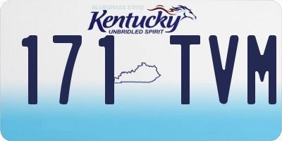 KY license plate 171TVM