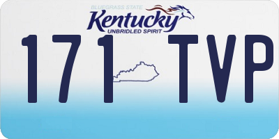 KY license plate 171TVP