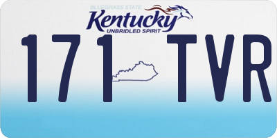 KY license plate 171TVR