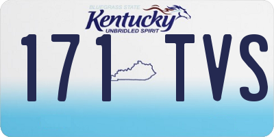 KY license plate 171TVS