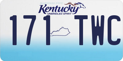 KY license plate 171TWC