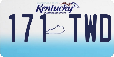 KY license plate 171TWD