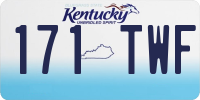 KY license plate 171TWF