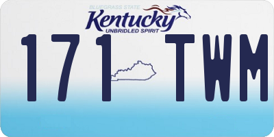KY license plate 171TWM