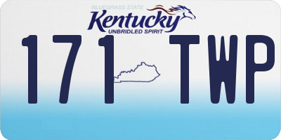 KY license plate 171TWP