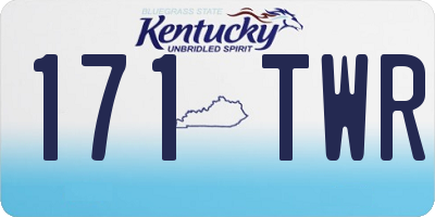 KY license plate 171TWR