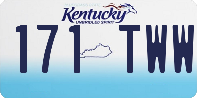KY license plate 171TWW