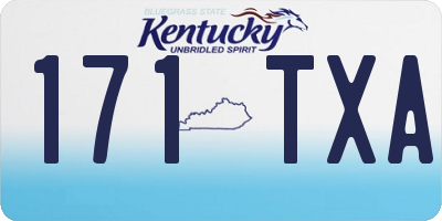 KY license plate 171TXA