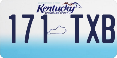 KY license plate 171TXB