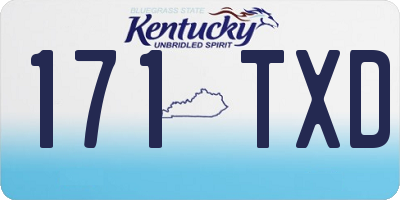 KY license plate 171TXD
