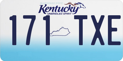 KY license plate 171TXE