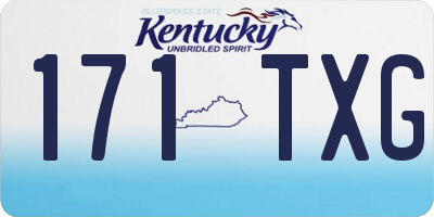 KY license plate 171TXG