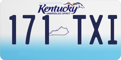 KY license plate 171TXI