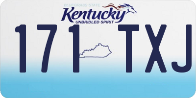 KY license plate 171TXJ