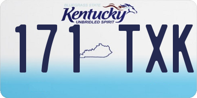 KY license plate 171TXK