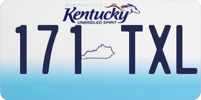 KY license plate 171TXL