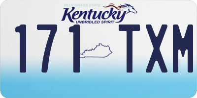 KY license plate 171TXM