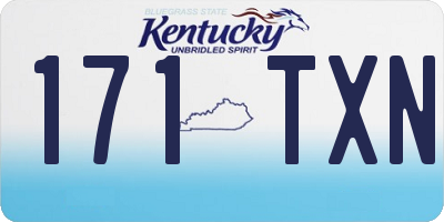 KY license plate 171TXN
