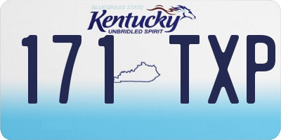 KY license plate 171TXP