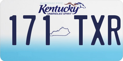 KY license plate 171TXR