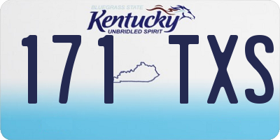 KY license plate 171TXS
