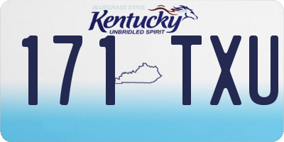 KY license plate 171TXU