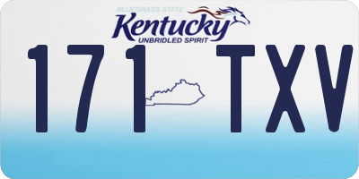 KY license plate 171TXV