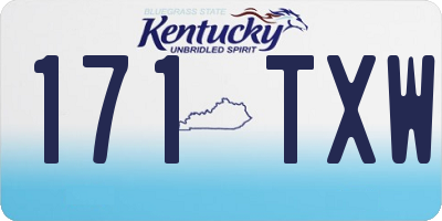 KY license plate 171TXW